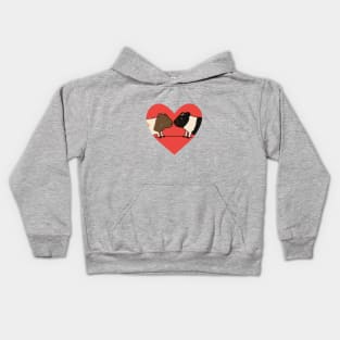 Two Guinea Pig Faces in Red Heart Kids Hoodie